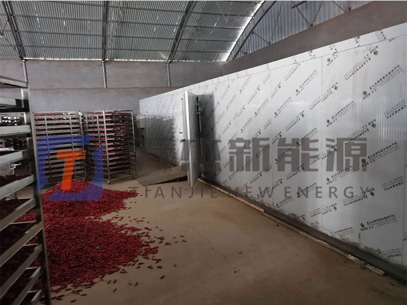 萬州辣椒烘干機幫扶項目安裝現場